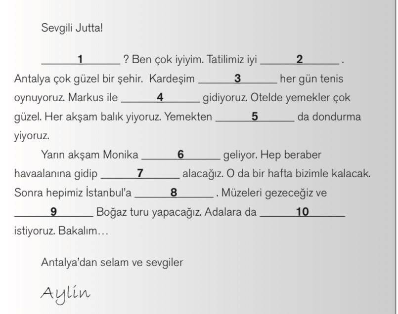Türkçe dil seviyenizi test edin